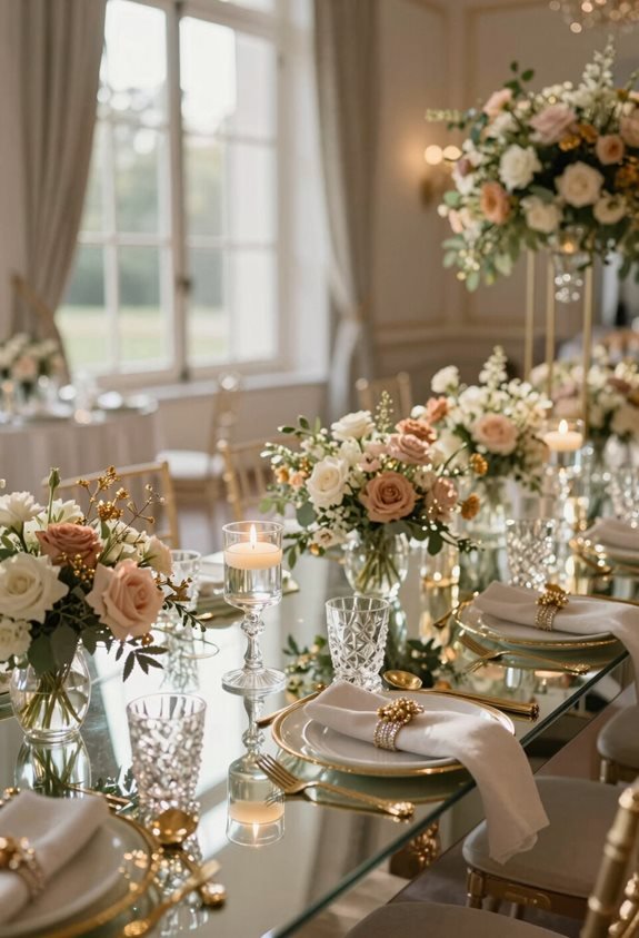 elegant mirrored candle decor