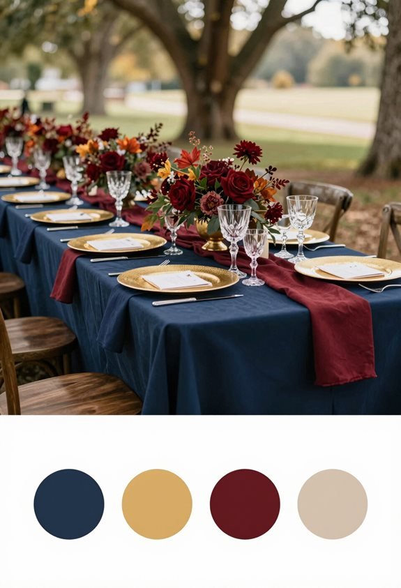 elegant navy and gold