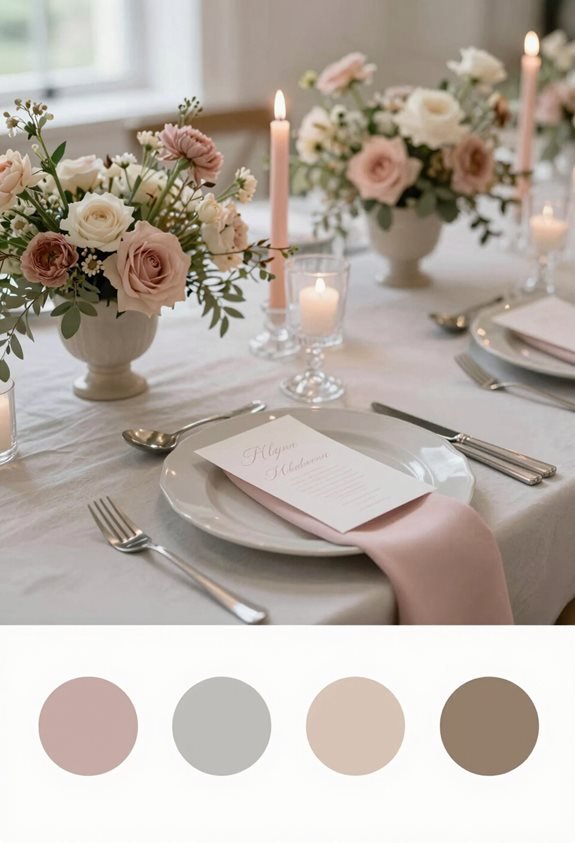 elegant pale pink wedding
