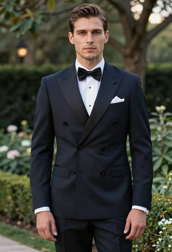 elegant tuxedo minimal accessories
