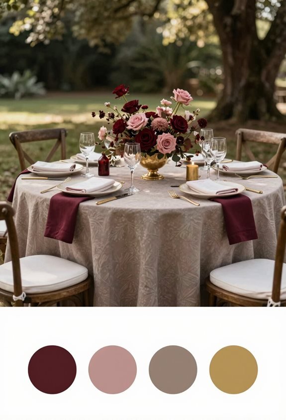 elegant warm wedding palette