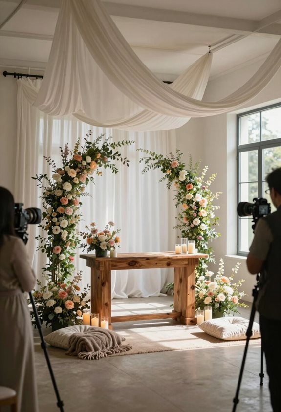 elegant warm white canopy