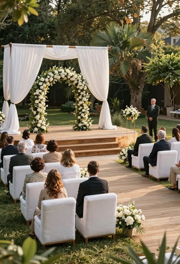 elevated seating for ceremonies
