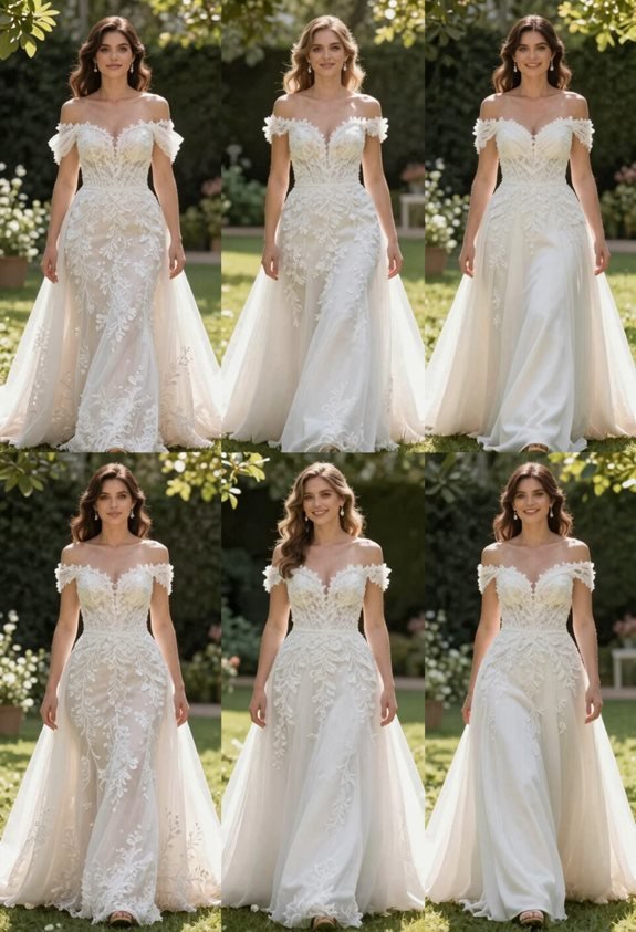flattering wedding dress necklines