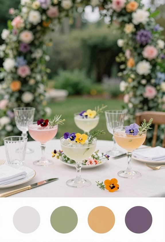 floral infused signature cocktails