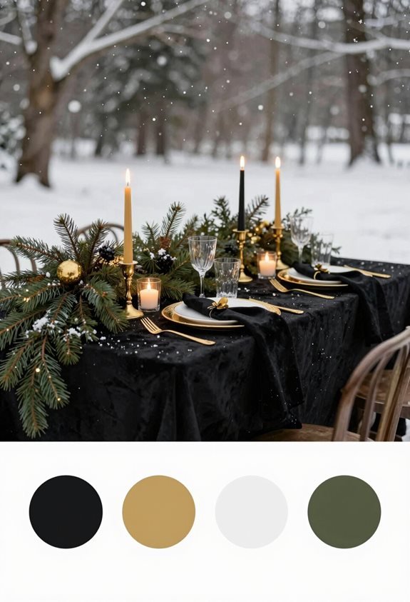 glamorous black and gold