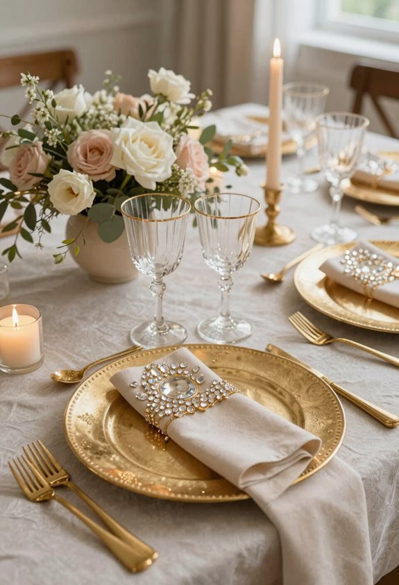 glamorous wedding table settings
