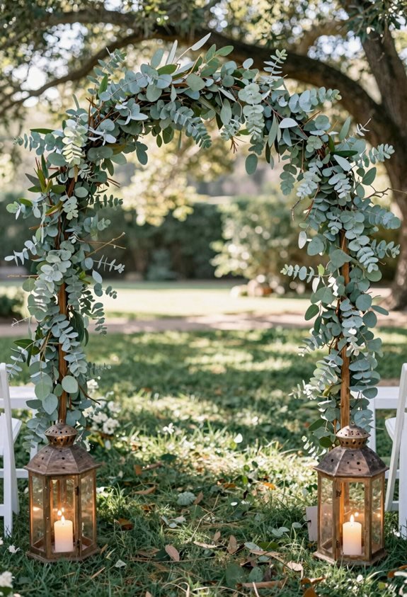 lanterns candles eucalyptus aisle