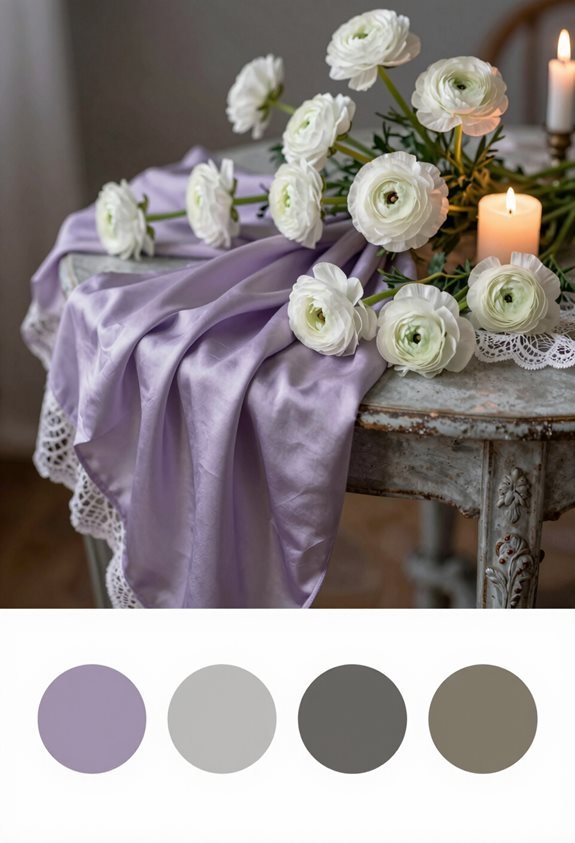 lavender elegance with candlelight