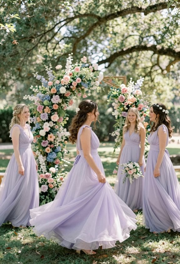 lavender gowns for whimsical weddings
