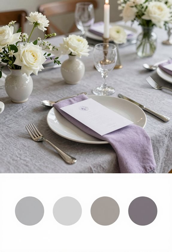 lavender gray white elegance