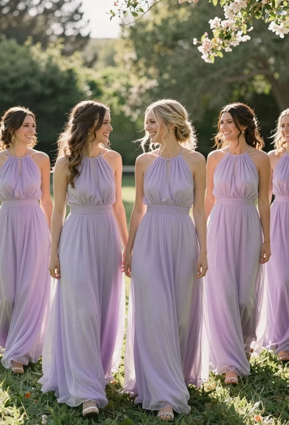 lilac halter neck elegance