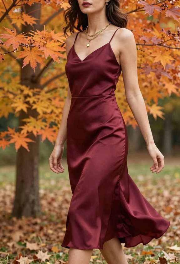 luxurious wine red dress