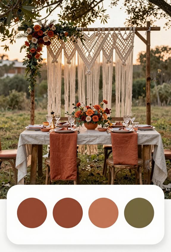 macrame and clay textiles