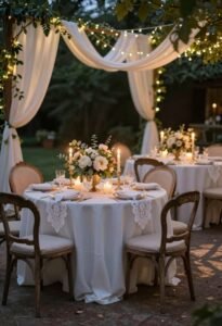 magical candlelit reception decor