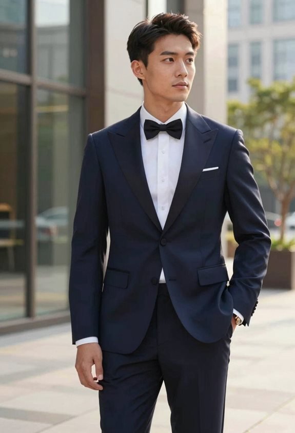 midnight blue tuxedo elegance