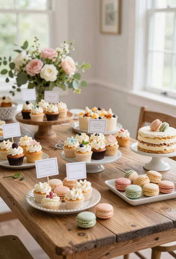 mini signs enhance desserts