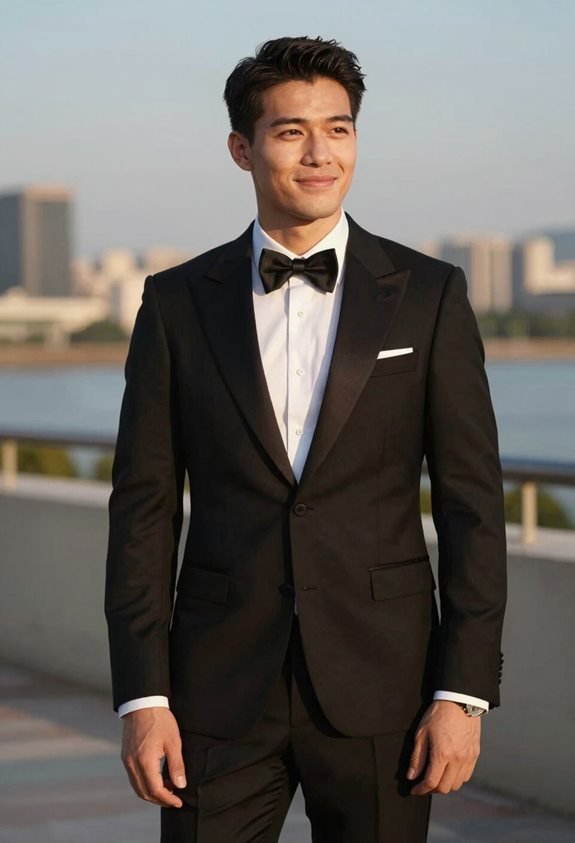 minimalist elegance with tuxedo