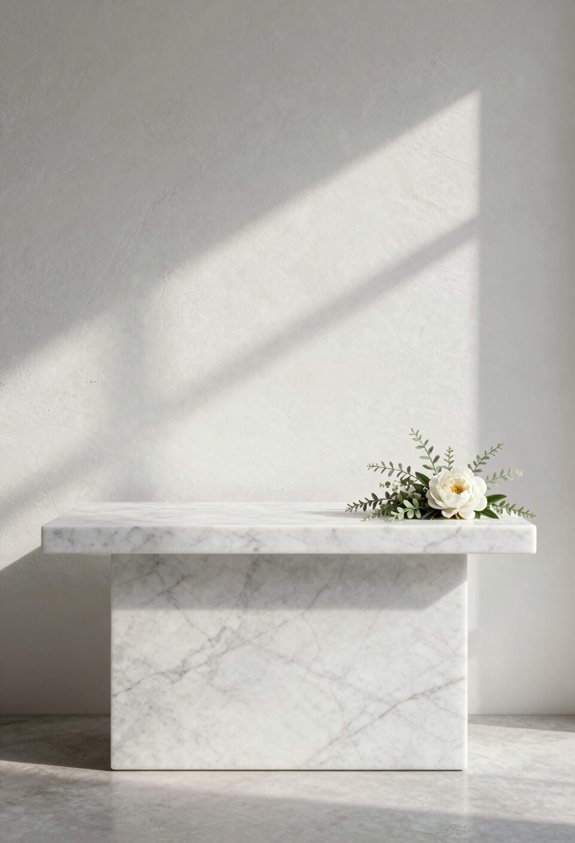 minimalist floral ceremony backdrop