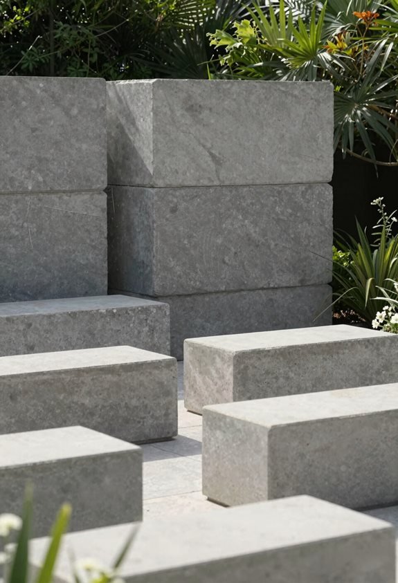 minimalist gray stone backdrop