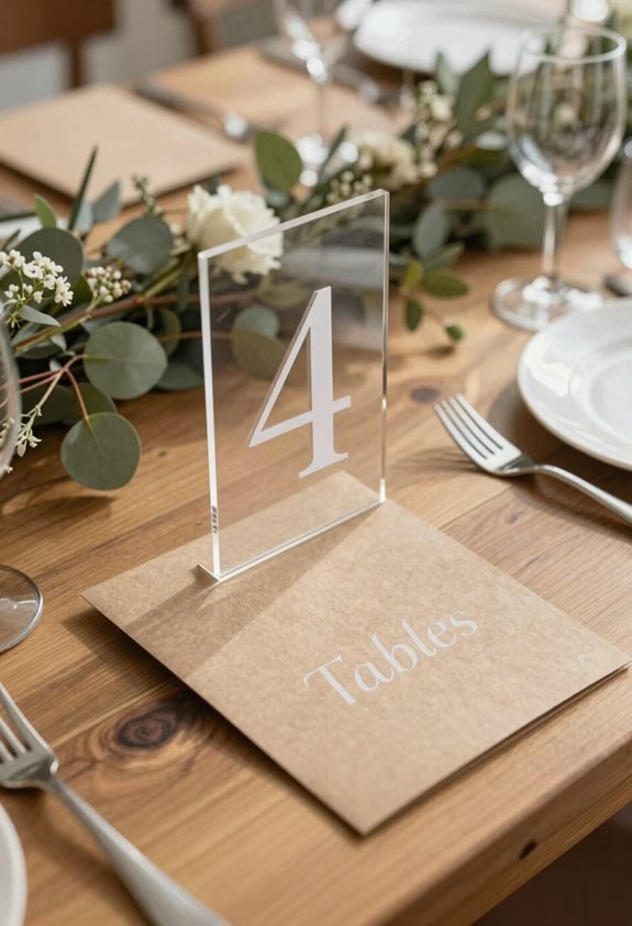modern minimalist table numbers