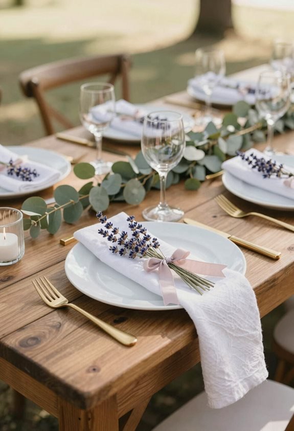 napkin decorations with ribbons