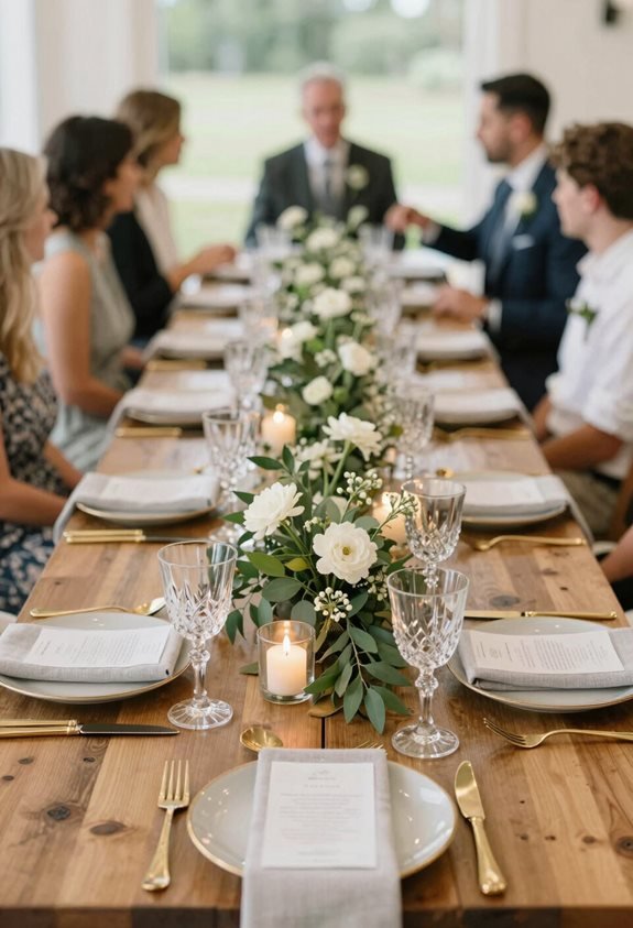 narrow centerpieces enhance conversation