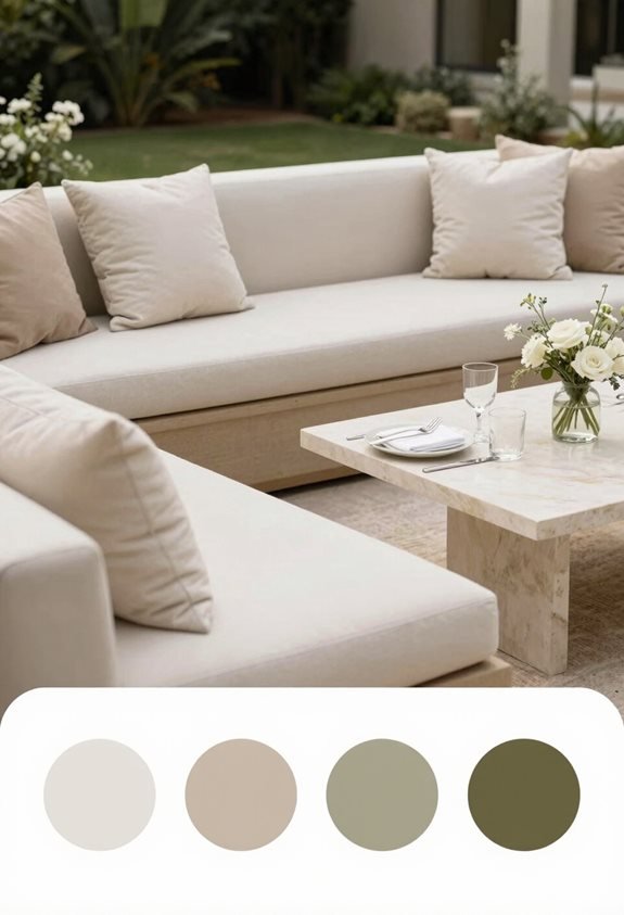 neutral chic lounge seating