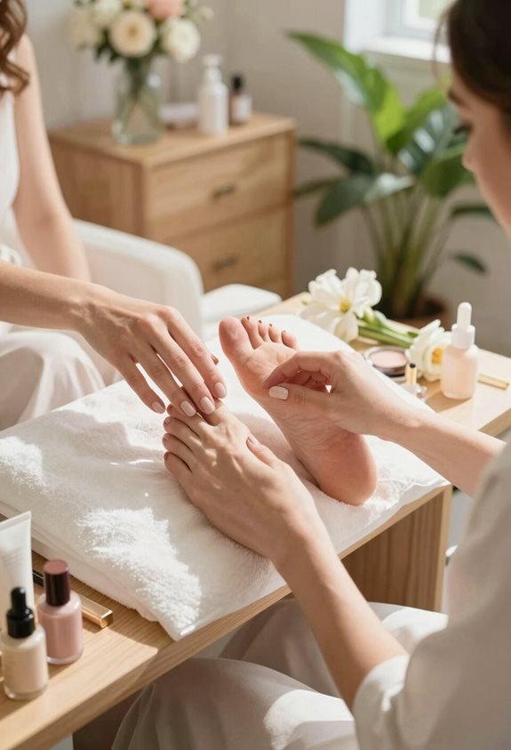 neutral manicure and pedicure