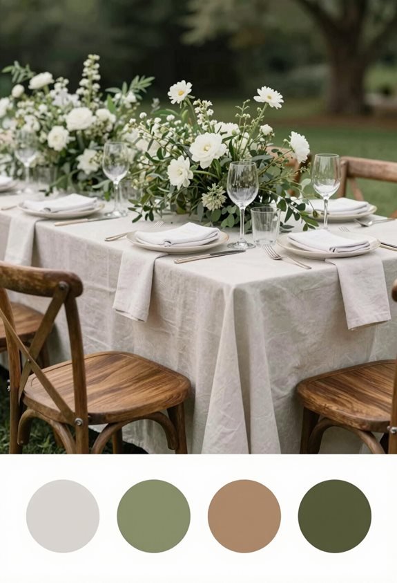 olive ivory rustic elegance