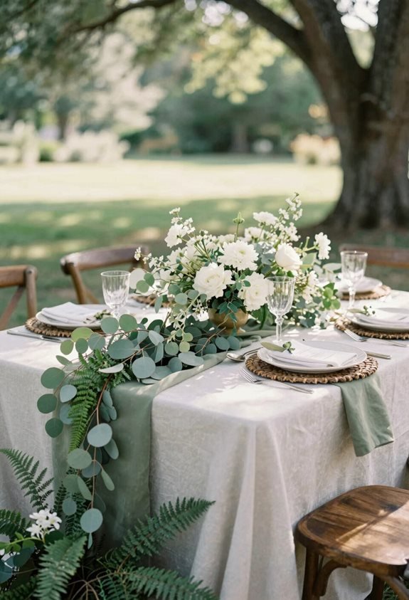 olive ivory wood greenery