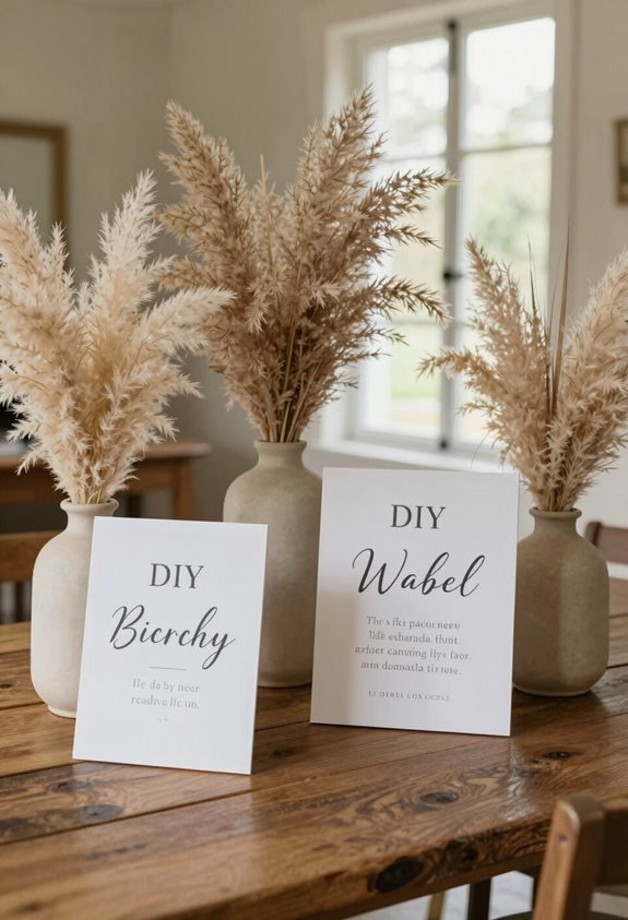 pampas grass wedding centerpieces