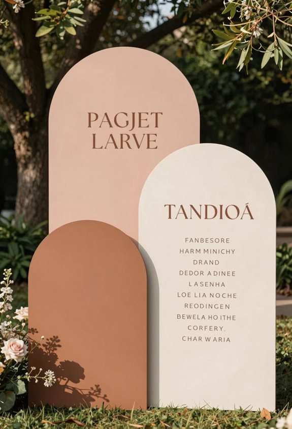 personalized layered arch signs