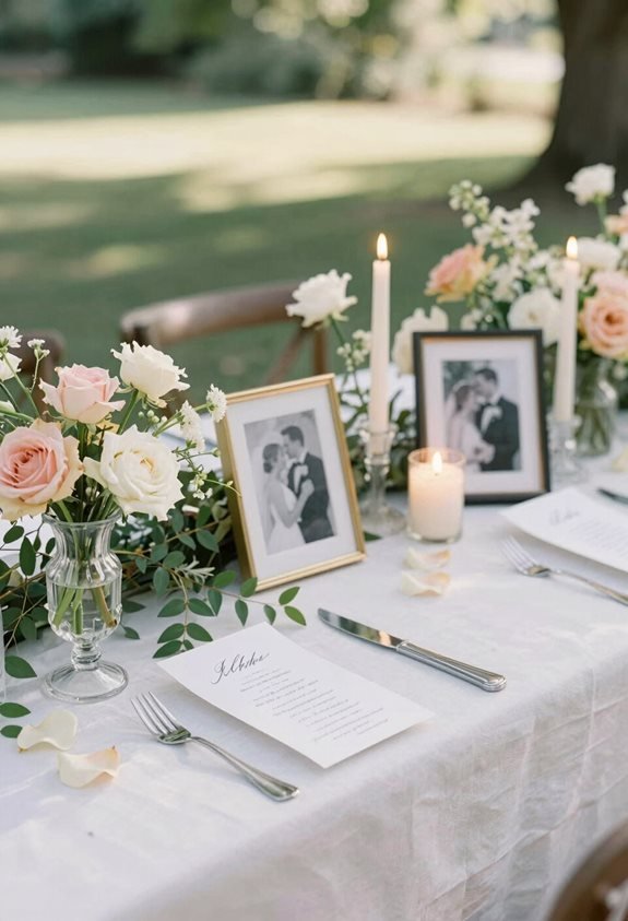 personalized wedding table decor
