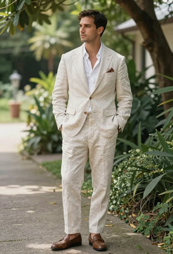 relaxed wedding suit style