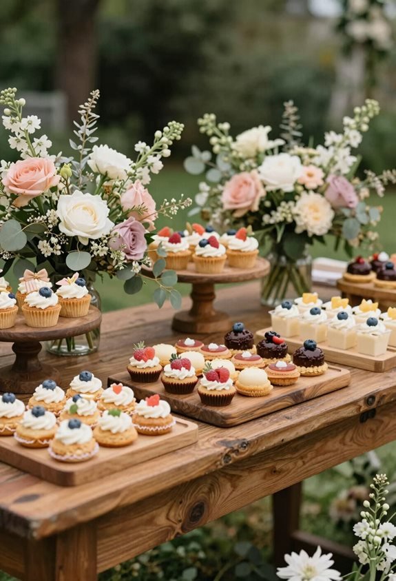 repurpose florals for desserts