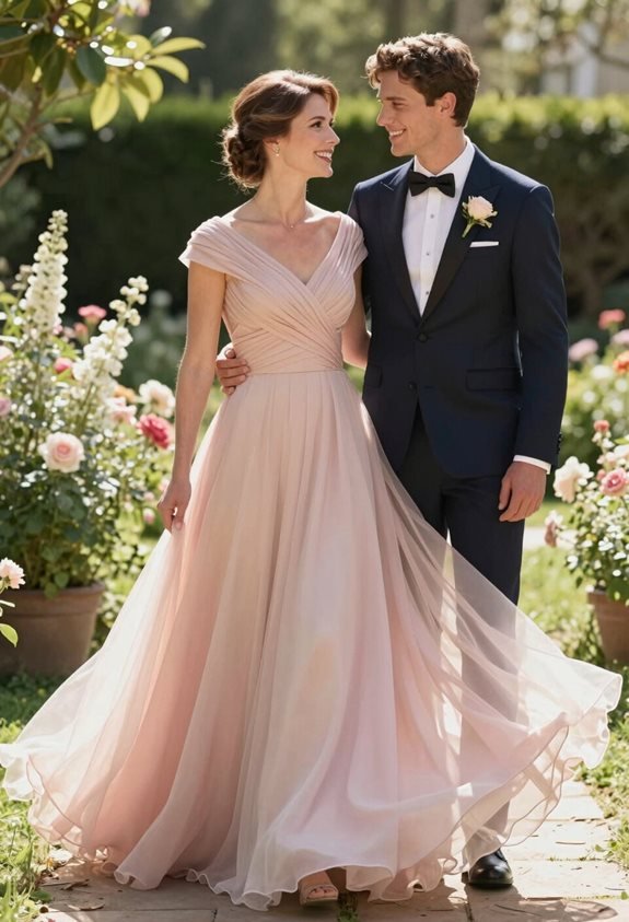 romantic blush pink gown