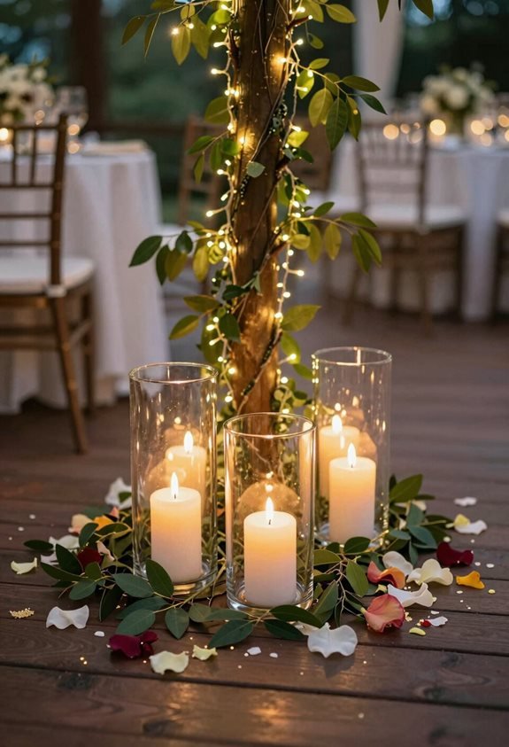 romantic candlelit wedding decor