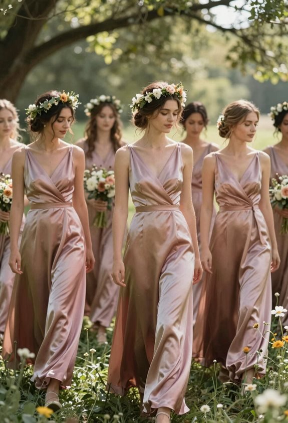 romantic dusty rose gowns