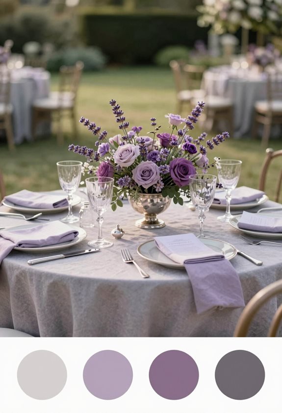 romantic lavender mauve gray