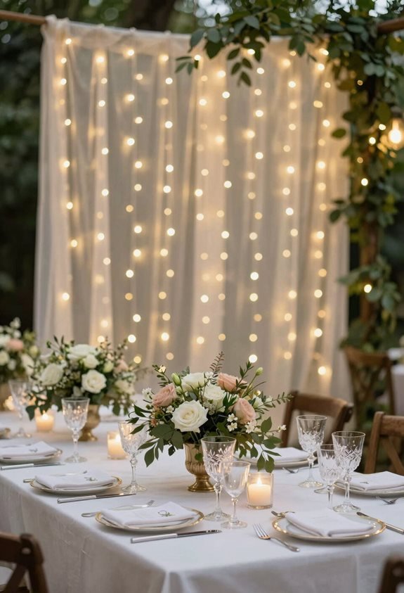 romantic light curtain backdrop