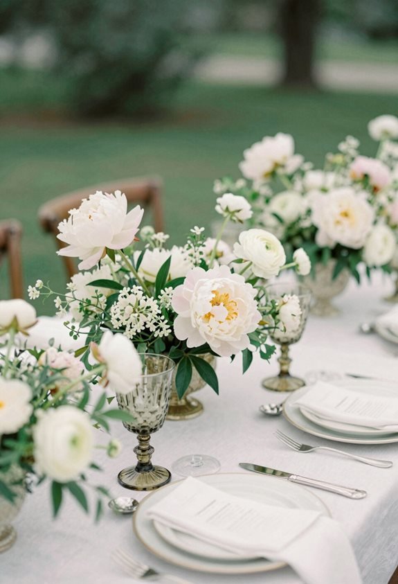 romantic low garden florals