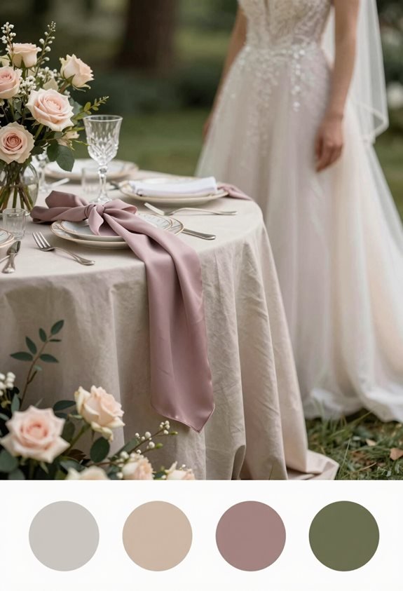 romantic mauve and blush