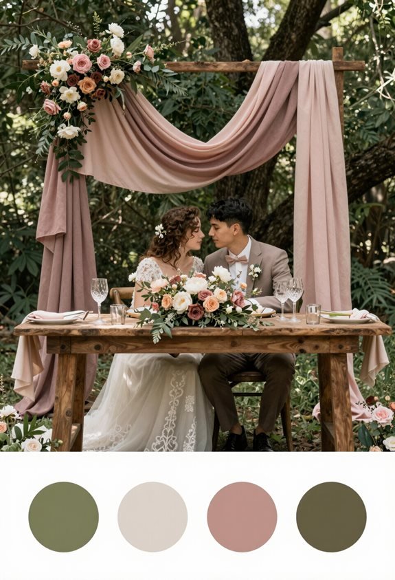 romantic mocha dusty rose