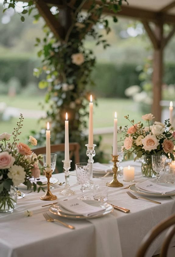romantic wedding candle decor