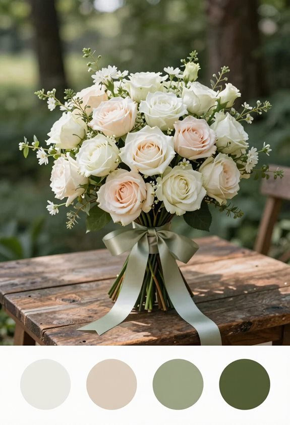 romantic white blush bouquet