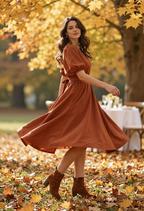 rust dress suede boots