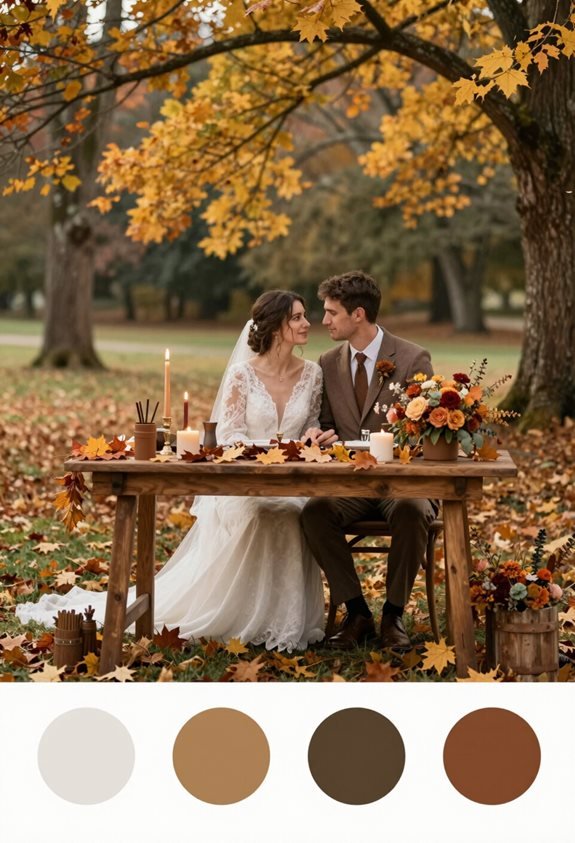 rust mustard earthy neutrals