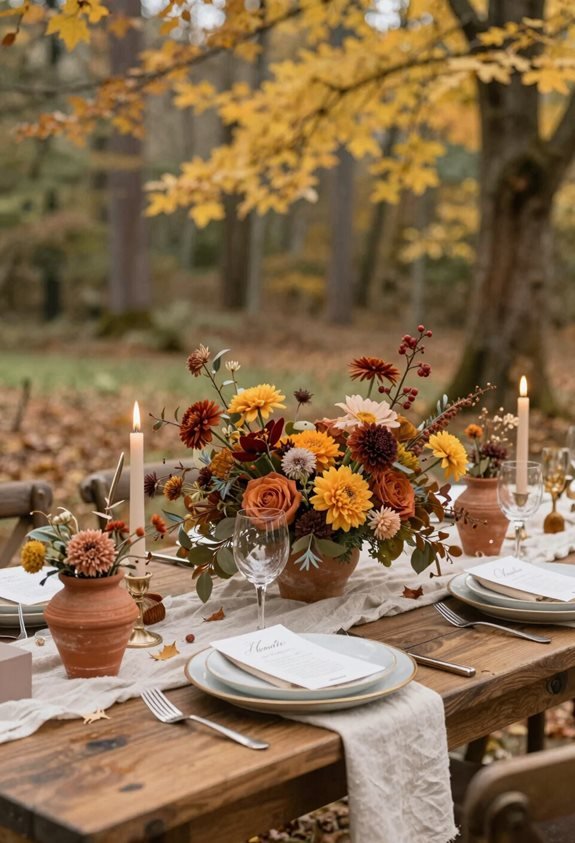 rust mustard earthy neutrals