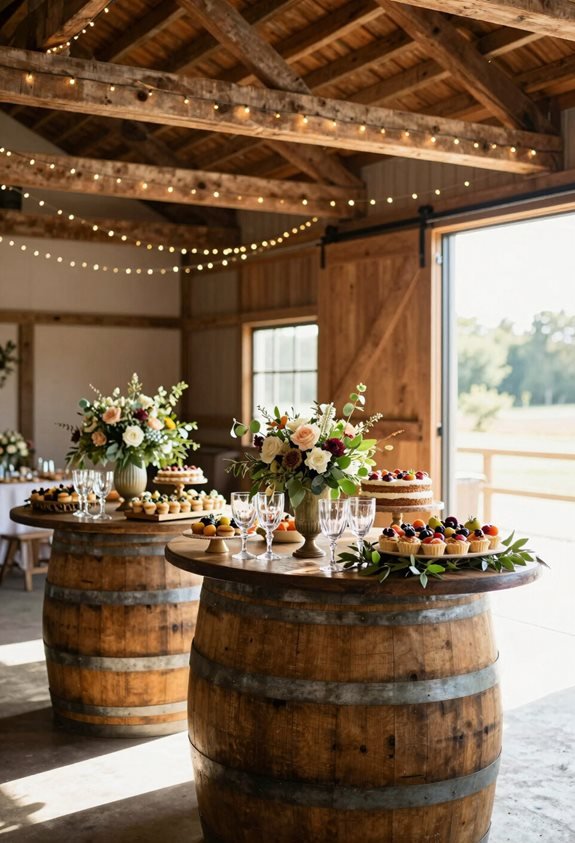 rustic barrel cocktail tables